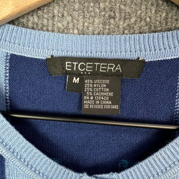 $225 Etcetera Womens Button up Cardigan Geometric Sweater Long Sleeve SZ M - Picture 7 of 7
